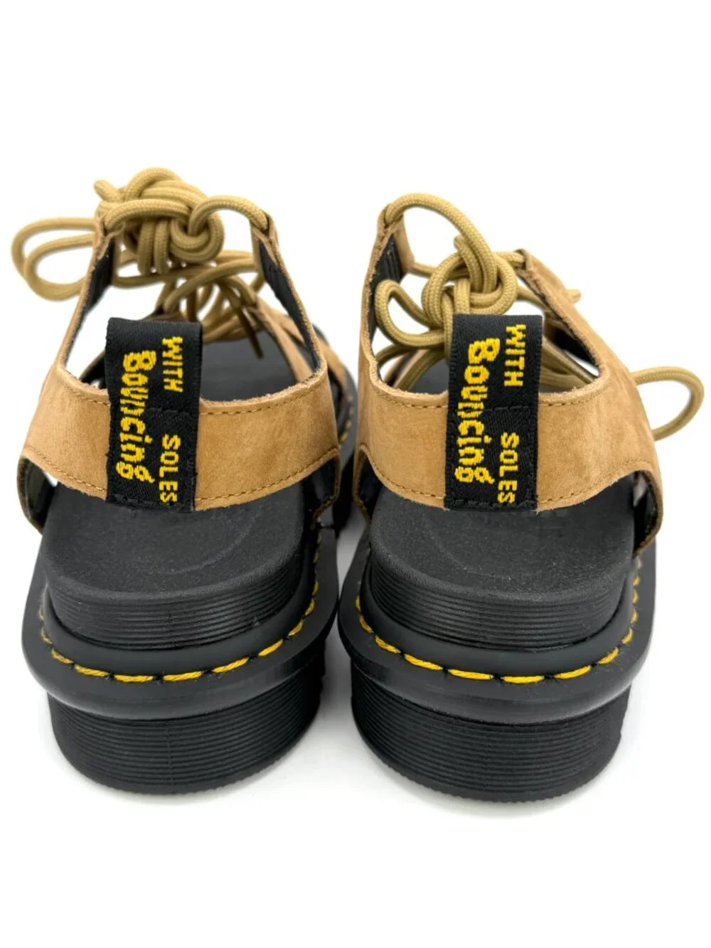 Dr. Martens Nartilla Women's Savannah Tan Suede Lace-Up Gladiator Sandals US 8 M